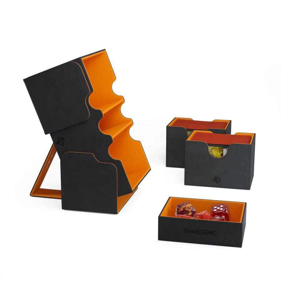Deck Box: Stronghold Convertible XL Exclusive Line Black/Orange (200ct) - Trinity Hobby