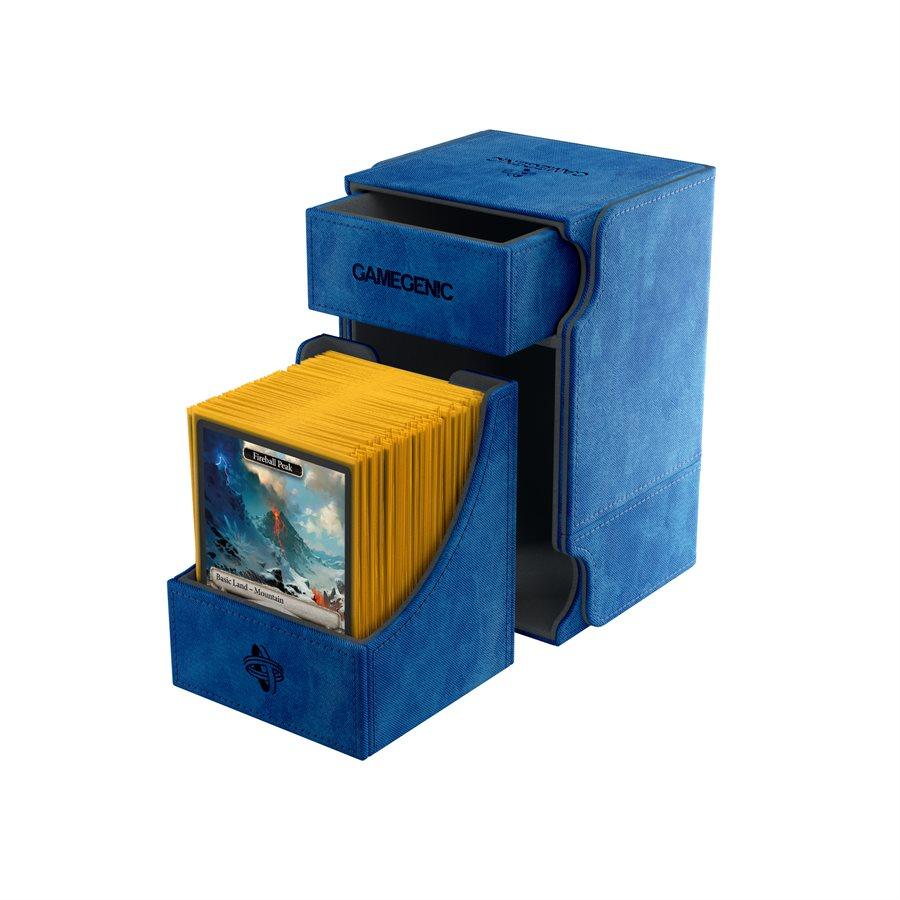 Deck Box: Watchtower Convertible Blue (100ct) - Trinity Hobby
