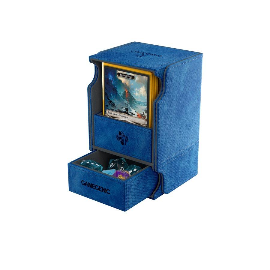 Deck Box: Watchtower Convertible Blue (100ct) - Trinity Hobby