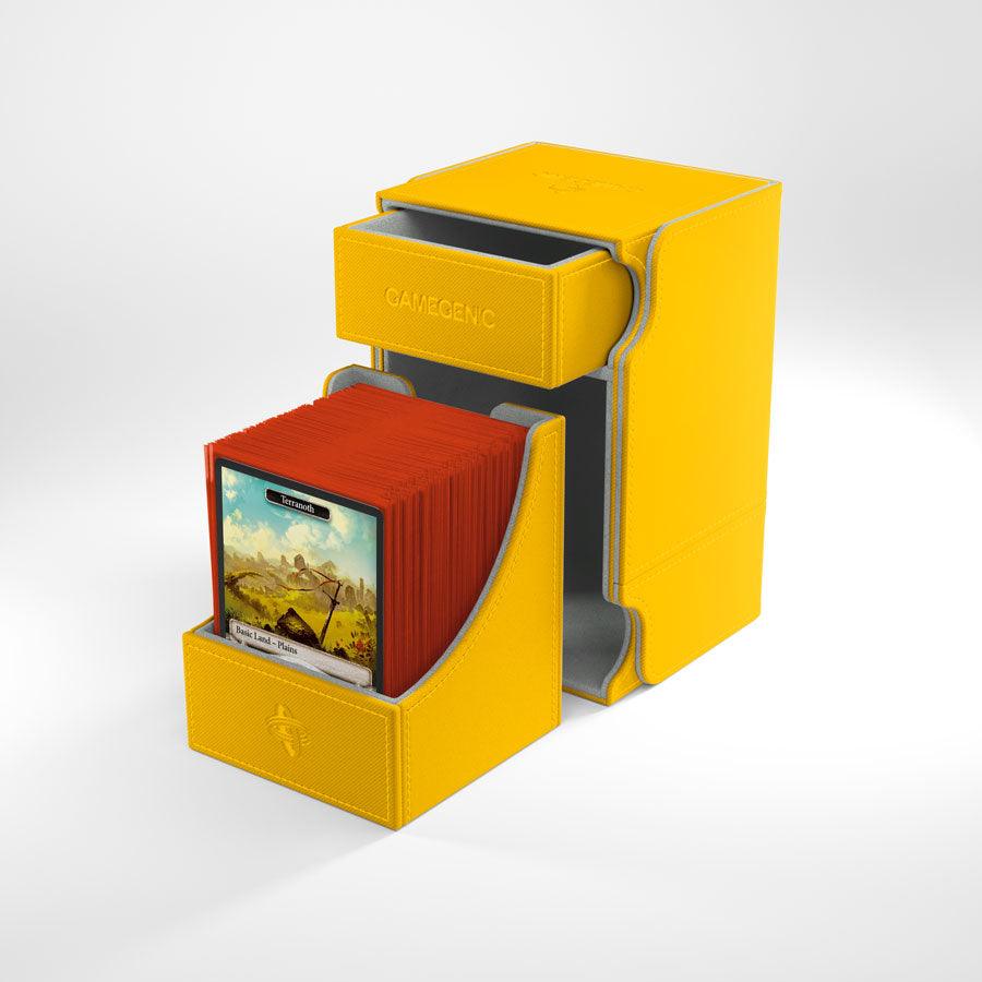 Deck Box: Watchtower Convertible Yellow (100ct) - Trinity Hobby