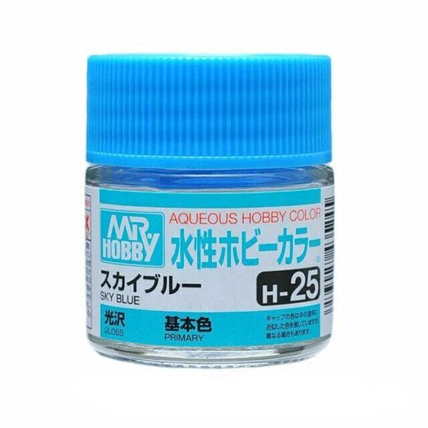 Mr Hobby: AQUEOUS HOBBY COLOR - H25 GLOSS SKY BLUE (PRIMARY) - Trinity Hobby