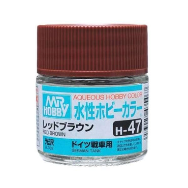 Mr Hobby: AQUEOUS HOBBY COLOR - H47 GLOSS RED BROWN (PRIMARY) - Trinity Hobby