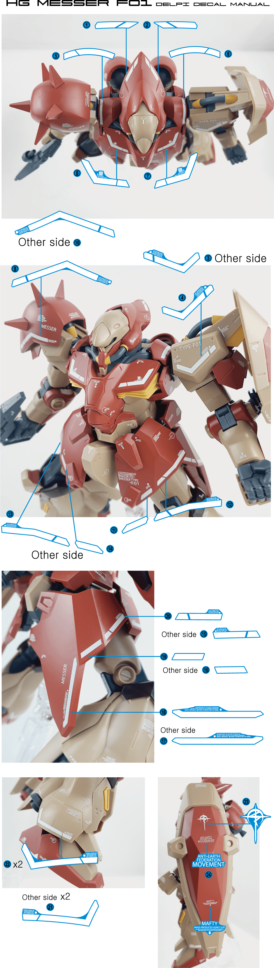 HG MESSER F01 WATER DECAL - Trinity Hobby