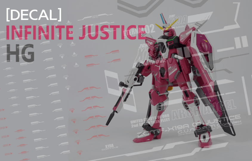 Delpi Decals: HG Infinite Justice Water Decal - Trinity Hobby