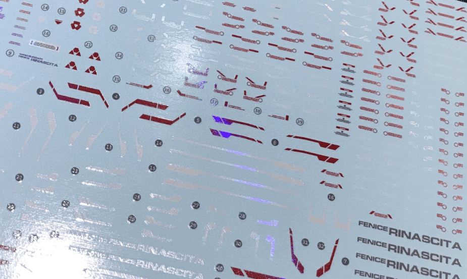 Delpi Decals: MG Fenice Rinascita Holo Water Decal - Trinity Hobby