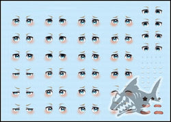 SH Studio: SH Studio Megami Device: Sol Hornet Eyes Water Decals (1 PC) - Trinity Hobby