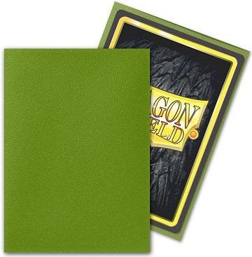DRAGON SHIELD SLEEVES OLIVE MATTE 100CT - Trinity Hobby