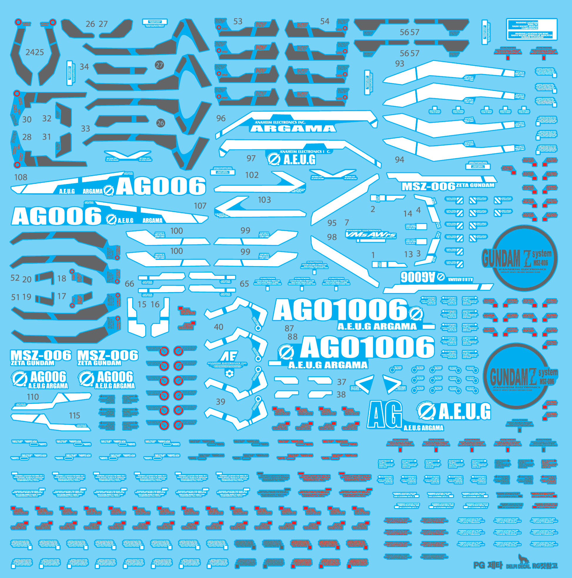 PG ZETA WATER DECAL - Trinity Hobby
