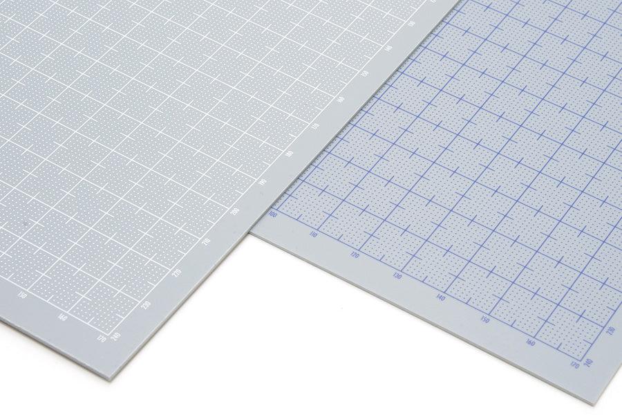Wave Plaplate/Plastic Sheets 1.0mm (Gray Printed Scale White) - Trinity Hobby
