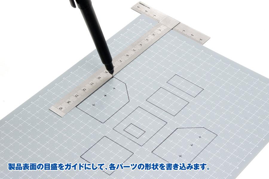 Wave Plaplate/Plastic Sheets 1.0mm (Gray Printed Scale White) - Trinity Hobby