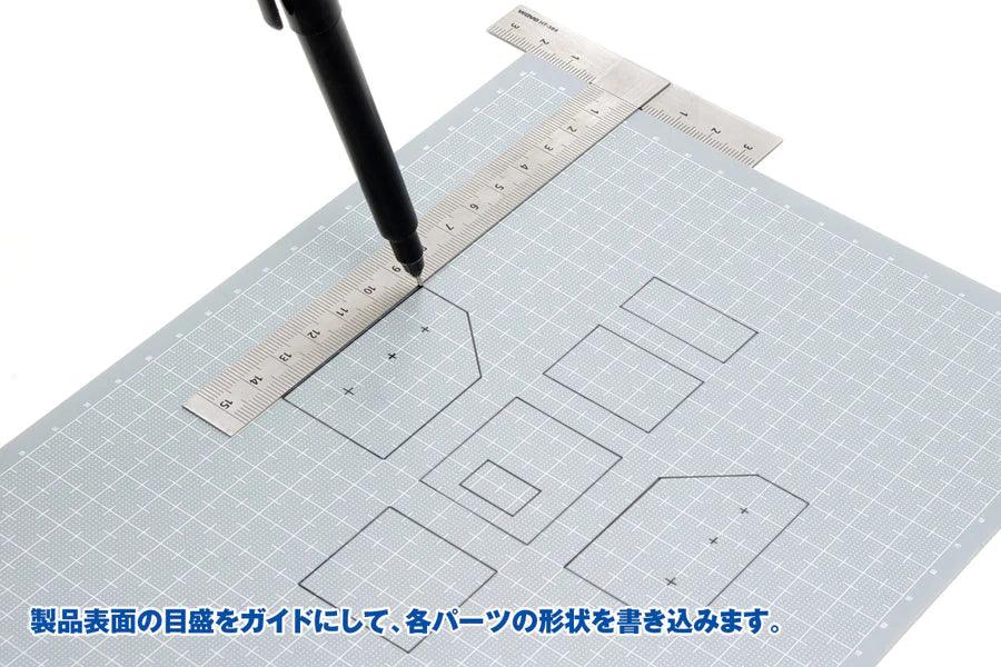 Wave Plaplate/Plastic Sheets 0.3mm (Gray Printed Scale White) - Trinity Hobby