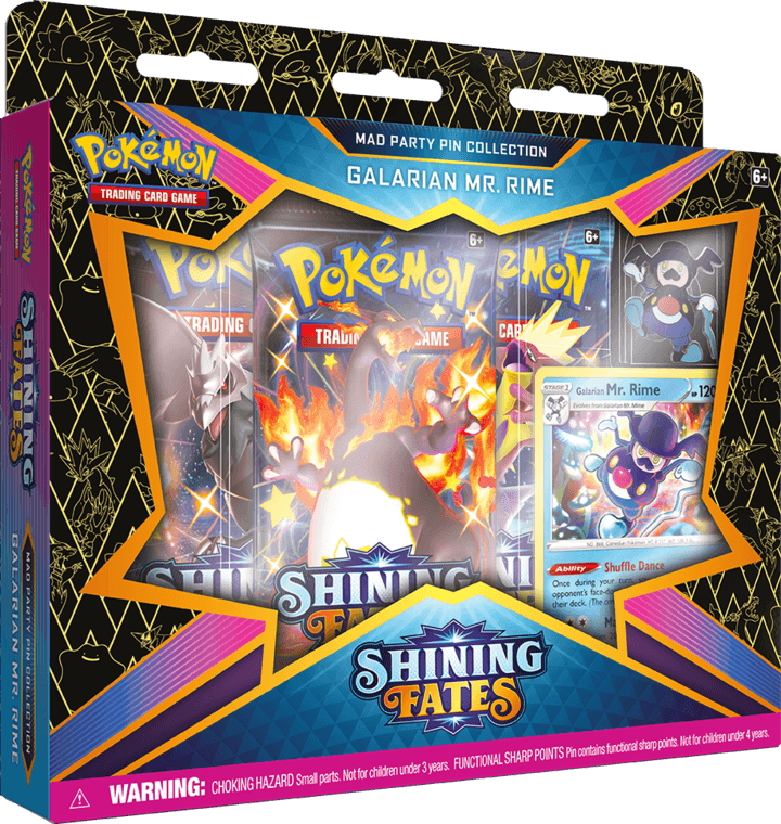 POKEMON SHINING FATES MAD PARTY PIN COLLECTION - GALARIAN MR. RIME