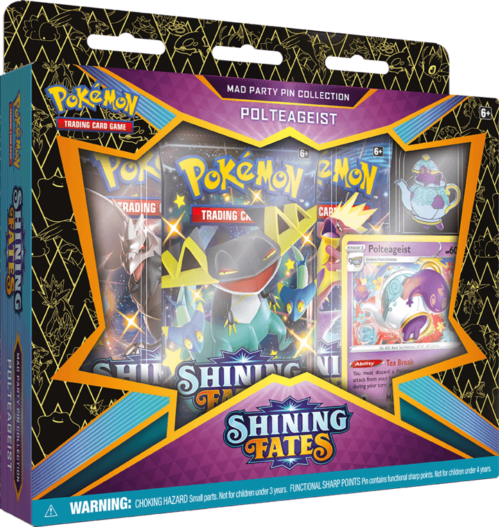 POKEMON SHINING FATES MAD PARTY PIN COLLECTION - POLTEAGEIST