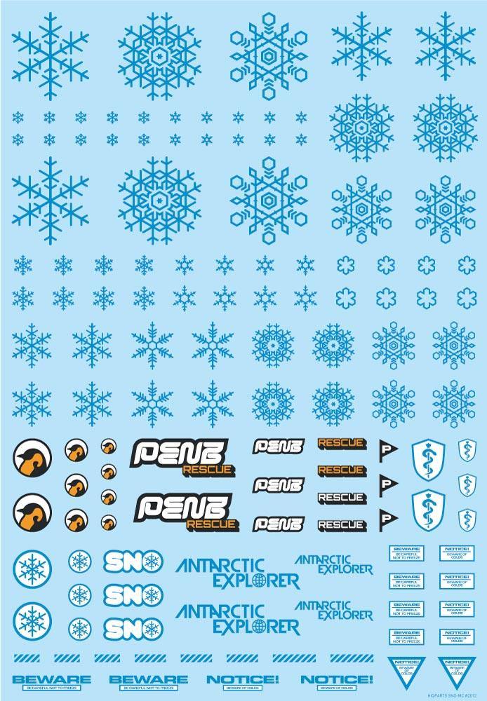 HiQ Parts: HiQ Parts Snow Decal Blue(1 PC) - Trinity Hobby