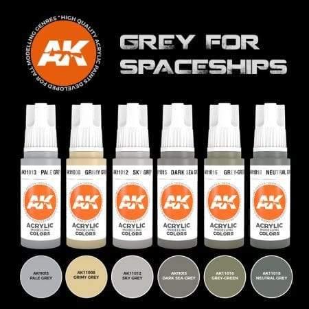 AK Interactive: AK Interactive Grey for Spaceships Set - Trinity Hobby