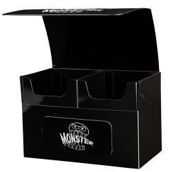 DECK BOX DOUBLE MONSTER XL COMMANDER MATTE BLACK - Trinity Hobby