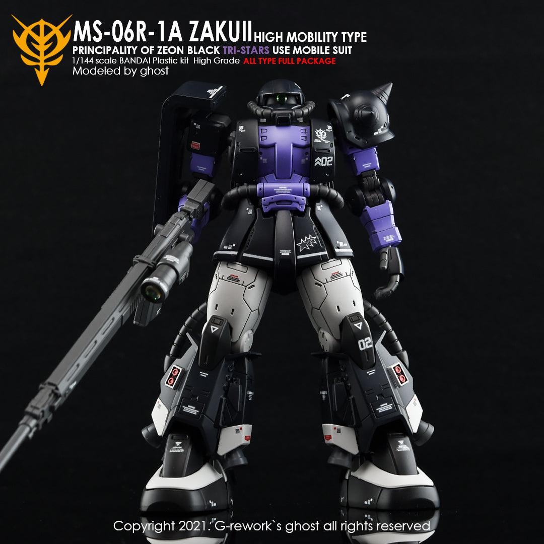 [HG] ORIGIN MS-06R-1A ZAKU II ( BLACK TRI-STARS FULL SET) - Trinity Hobby