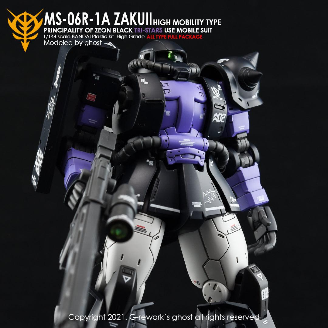 [HG] ORIGIN MS-06R-1A ZAKU II ( BLACK TRI-STARS FULL SET) - Trinity Hobby