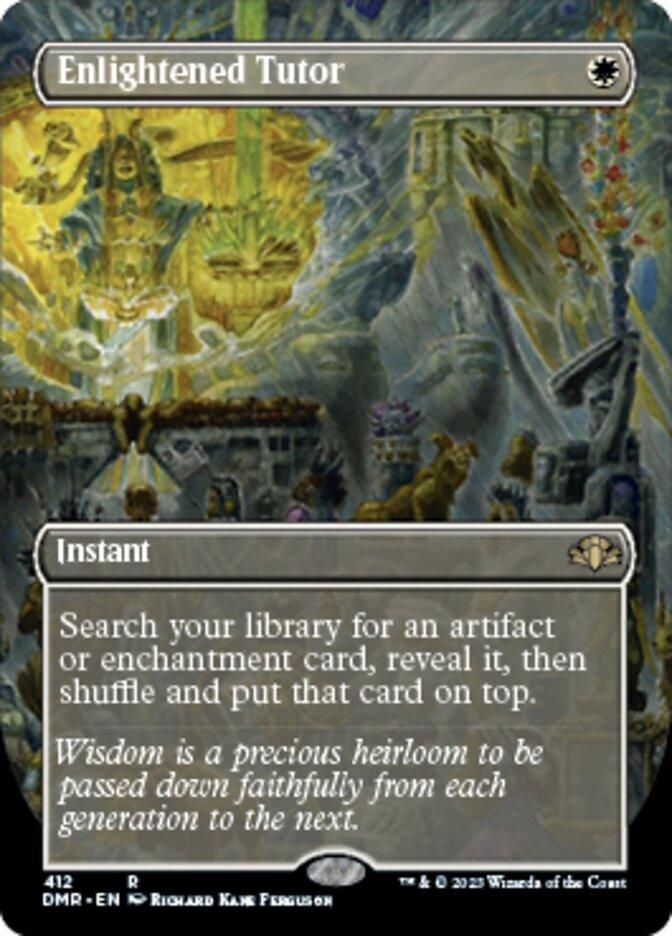 Enlightened Tutor (Borderless Alternate Art) [Dominaria Remastered] - Trinity Hobby