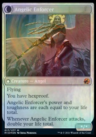 Enduring Angel // Angelic Enforcer [Innistrad: Midnight Hunt Prerelease Promos] - Trinity Hobby