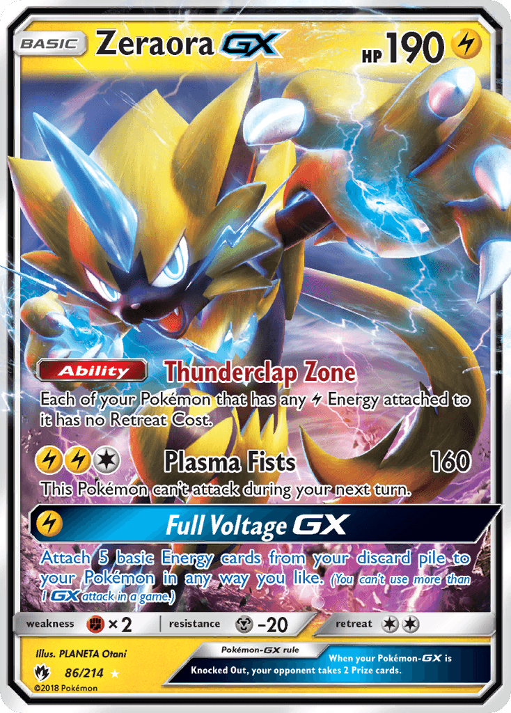 Zeraora GX (86/214) [Sun & Moon: Lost Thunder] - Trinity Hobby