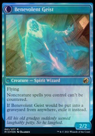 Malevolent Hermit // Benevolent Geist [Innistrad: Midnight Hunt Prerelease Promos] - Trinity Hobby