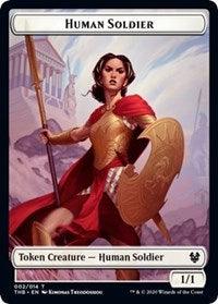 Human Soldier // Elemental Double-Sided Token [Theros Beyond Death Tokens] - Trinity Hobby