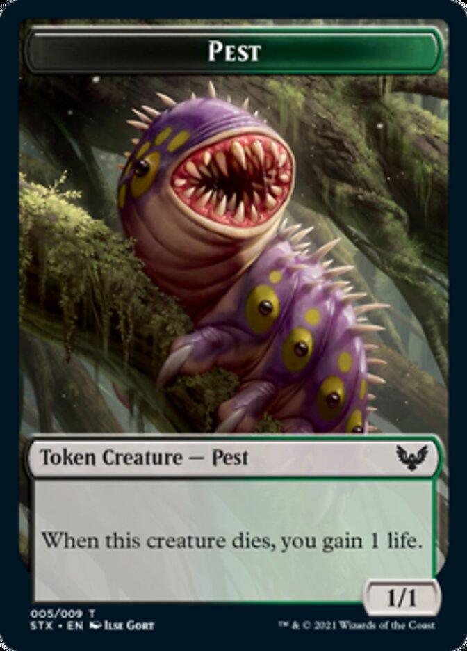 Inkling // Pest Double-Sided Token [Strixhaven: School of Mages Tokens] - Trinity Hobby
