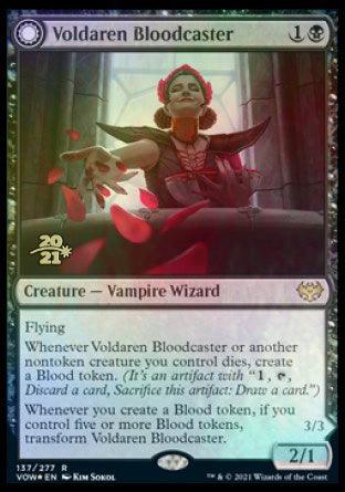 Voldaren Bloodcaster // Bloodbat Summoner [Innistrad: Crimson Vow Prerelease Promos] - Trinity Hobby