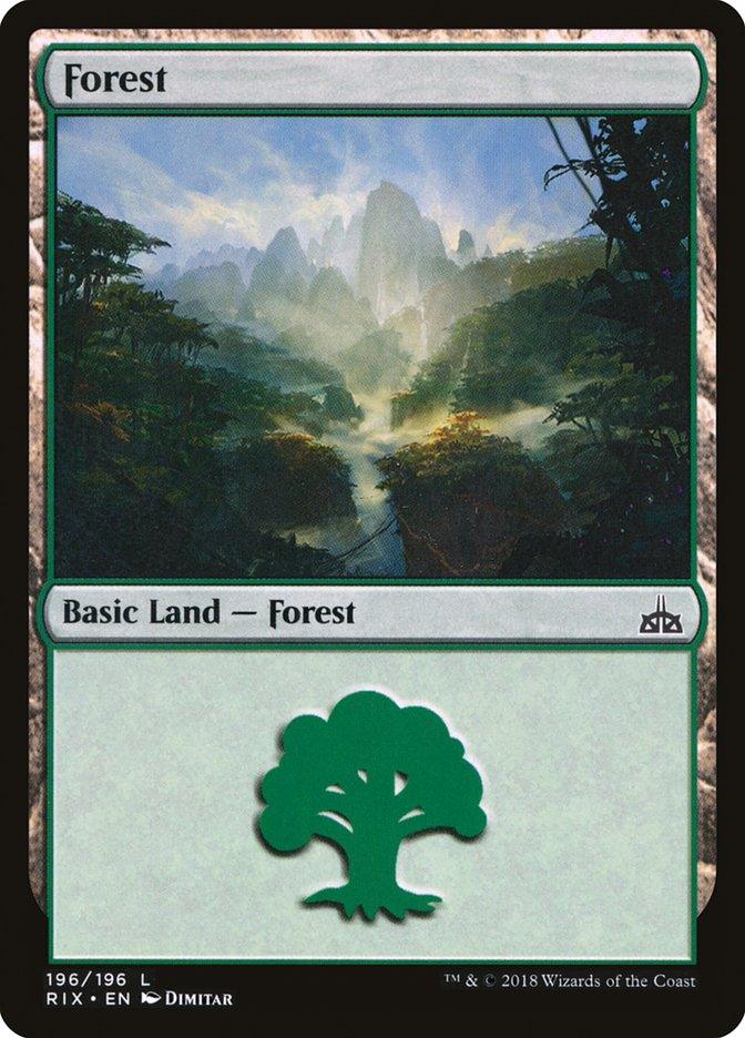 Forest (196) [Rivals of Ixalan] - Trinity Hobby