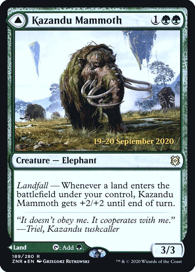 Kazandu Mammoth // Kazandu Valley [Zendikar Rising Prerelease Promos] - Trinity Hobby