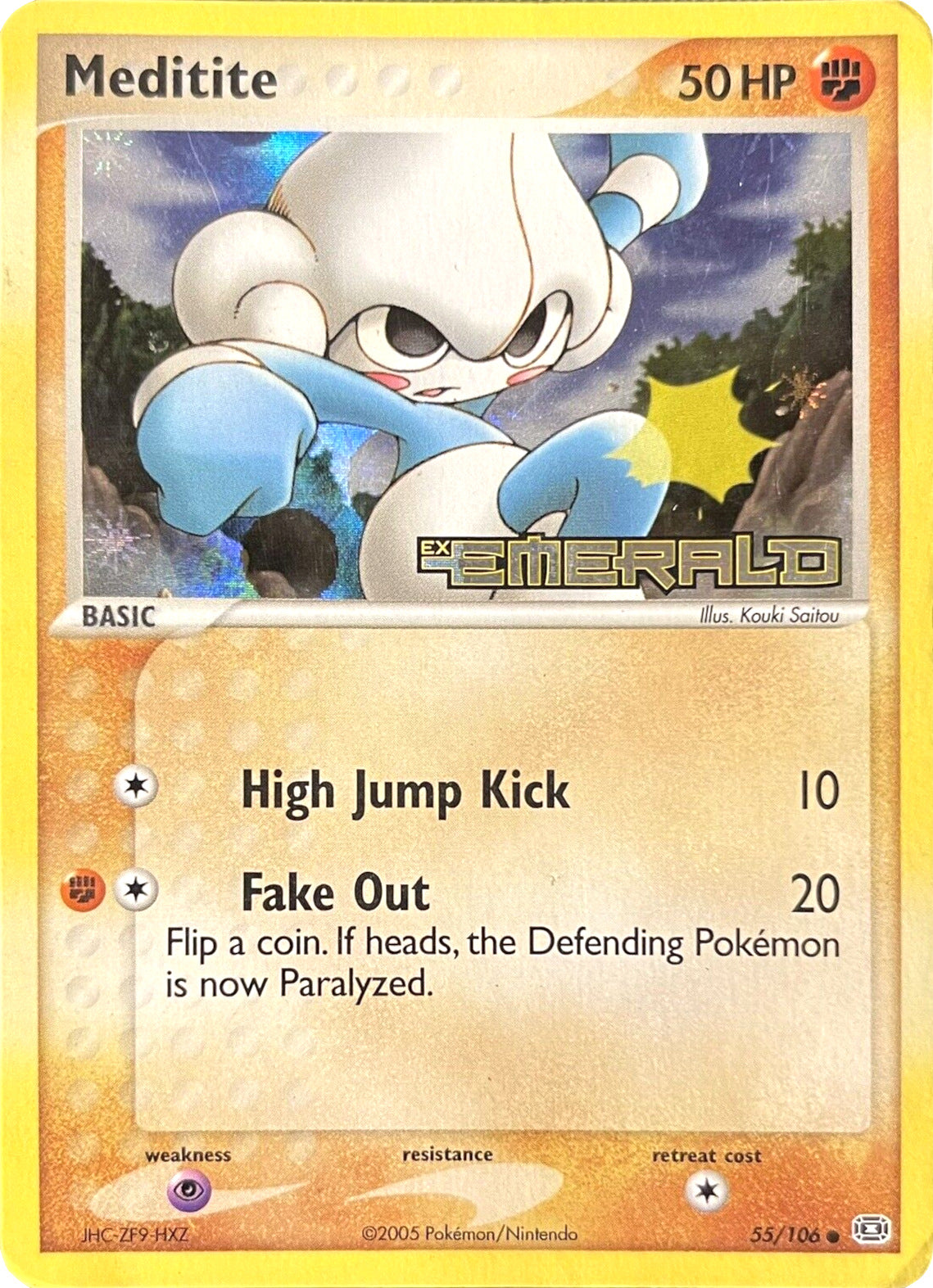 Meditite (55/106) (Stamped) [EX: Emerald] - Trinity Hobby