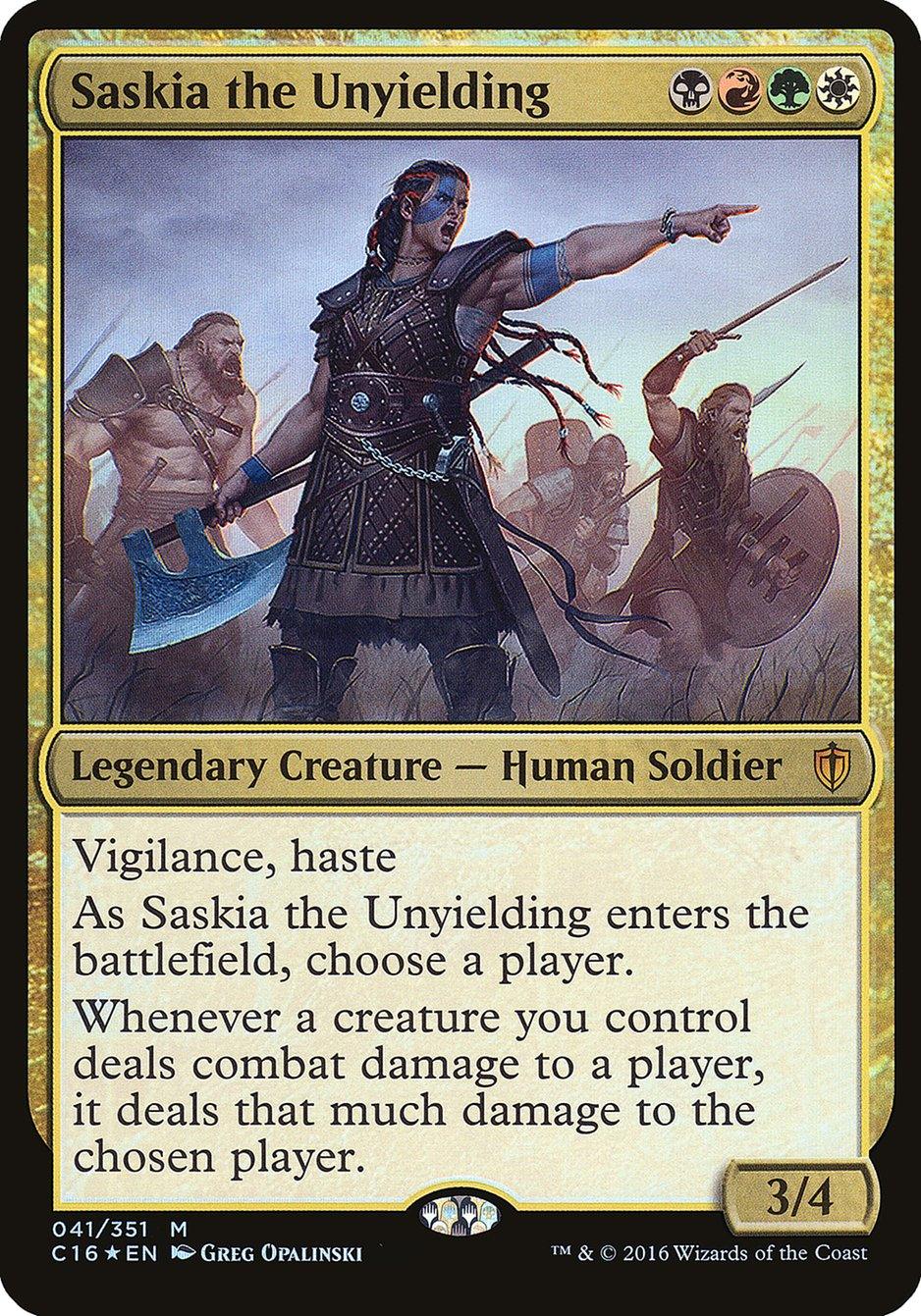 Saskia the Unyielding (Oversized) [Commander 2016 Oversized] - Trinity Hobby