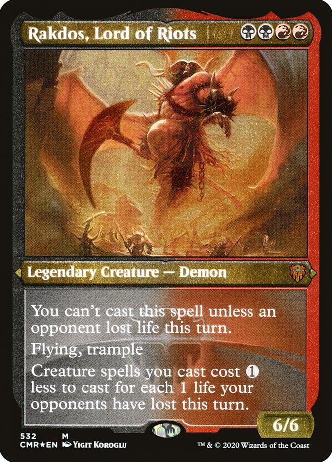 Rakdos, Lord of Riots (Etched) [Commander Legends] - Trinity Hobby