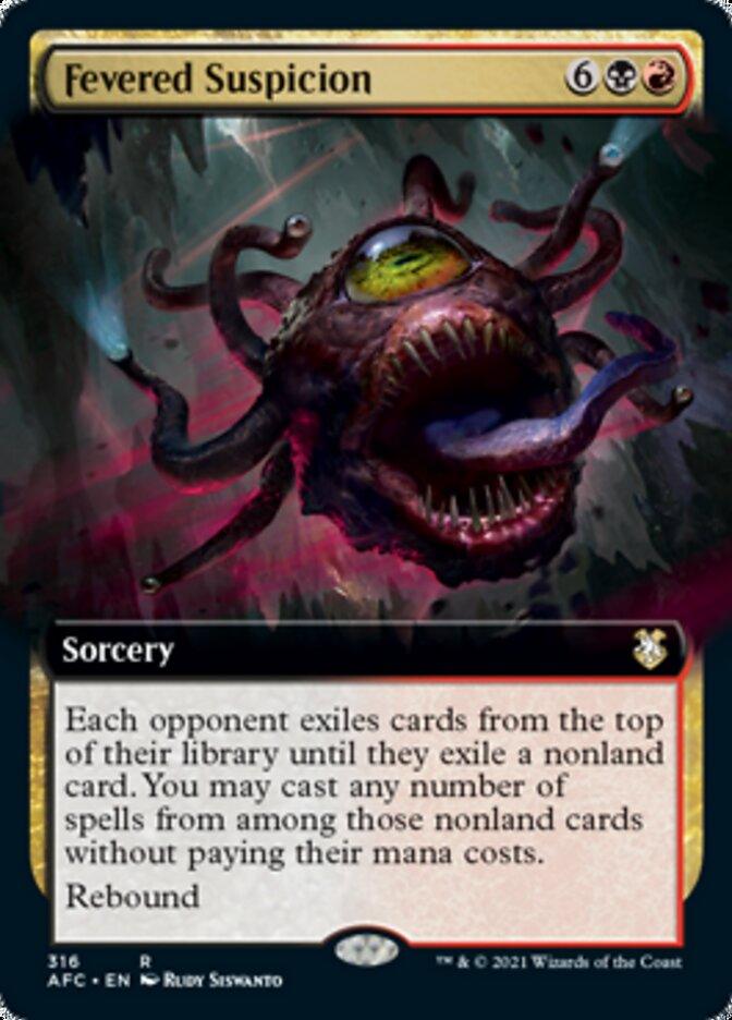 Fevered Suspicion (Extended Art) [Dungeons & Dragons: Adventures in the Forgotten Realms Commander] - Trinity Hobby