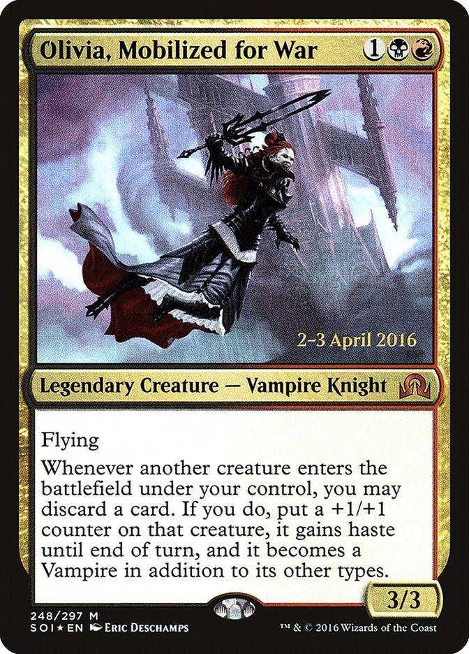 Olivia, Mobilized for War [Shadows over Innistrad Prerelease Promos] - Trinity Hobby