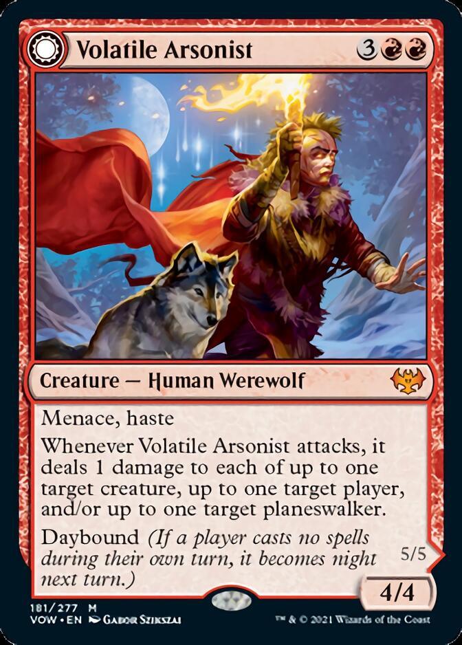 Volatile Arsonist // Dire-Strain Anarchist [Innistrad: Crimson Vow] - Trinity Hobby