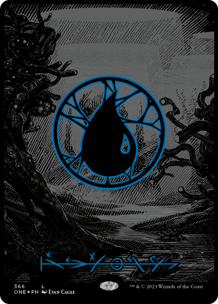 Island (366) (Oil Slick Raised Foil) [Phyrexia: All Will Be One] - Trinity Hobby