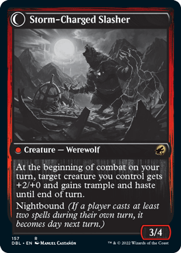 Reckless Stormseeker // Storm-Charged Slasher [Innistrad: Double Feature] - Trinity Hobby