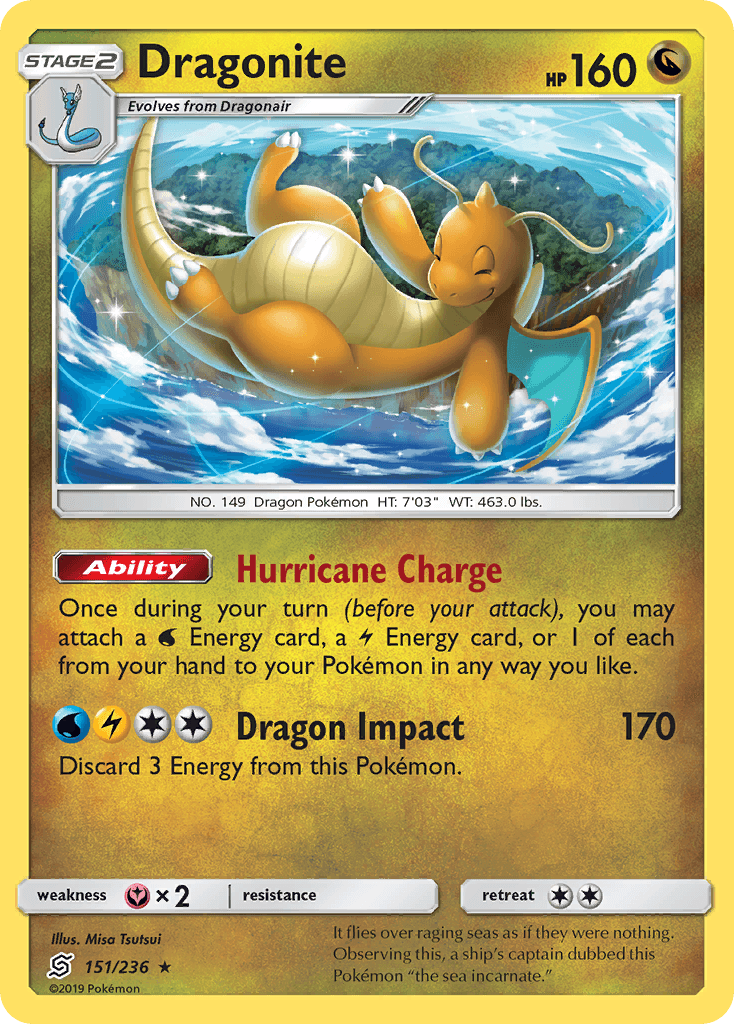 Dragonite (151/236) (Cosmos Holo) [Sun & Moon: Unified Minds] - Trinity Hobby