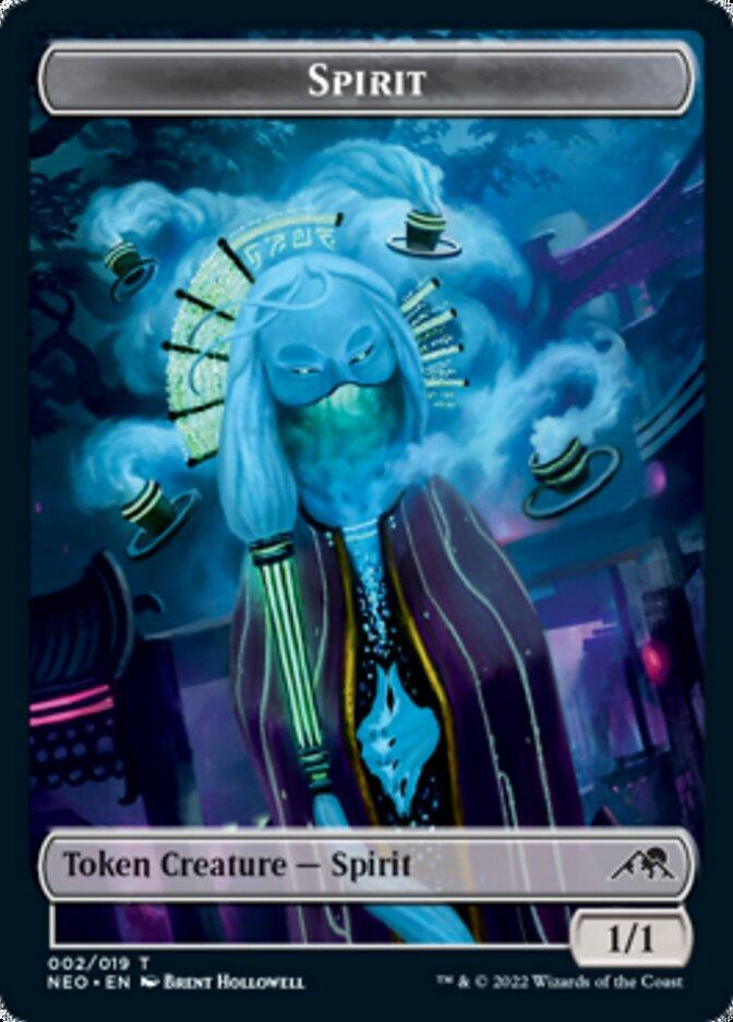 Spirit (002) // Mechtitan Double-Sided Token [Kamigawa: Neon Dynasty Tokens] - Trinity Hobby