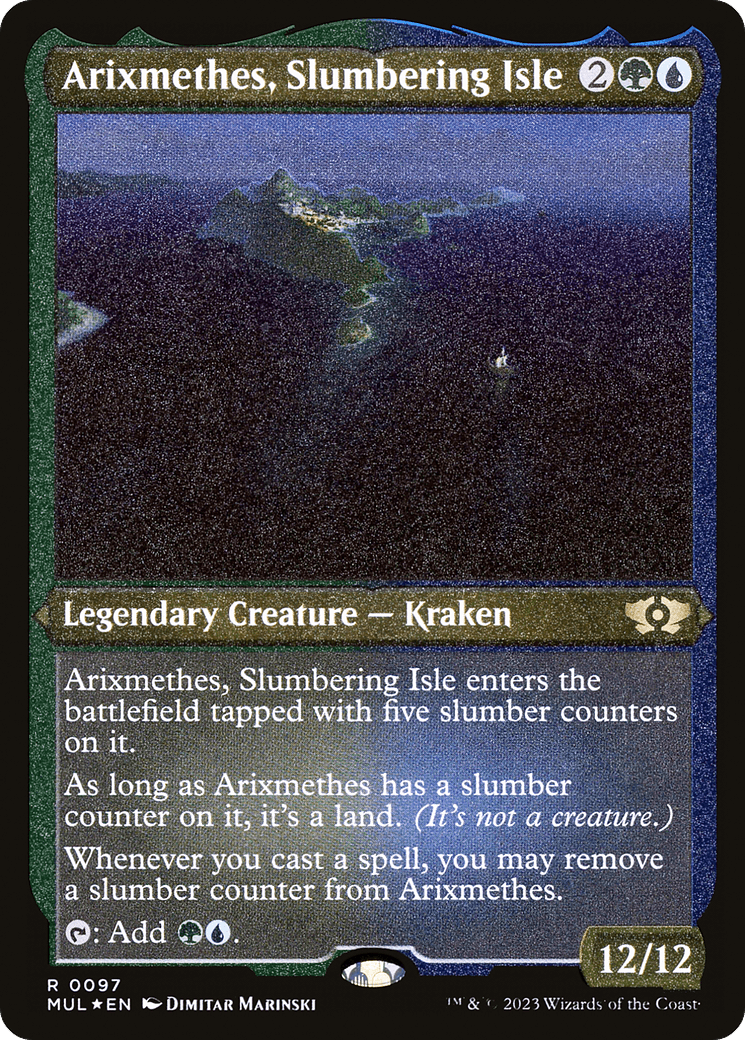 Arixmethes, Slumbering Isle (Foil Etched) [Multiverse Legends] - Trinity Hobby