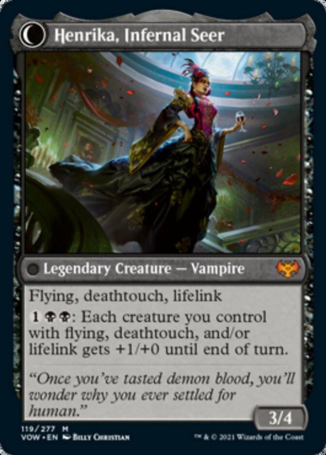 Henrika Domnathi // Henrika, Infernal Seer [Innistrad: Crimson Vow] - Trinity Hobby