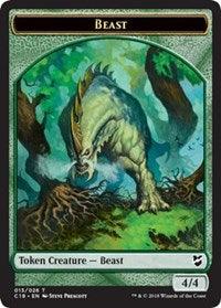 Beast (013) // Plant Double-Sided Token [Commander 2018 Tokens] - Trinity Hobby