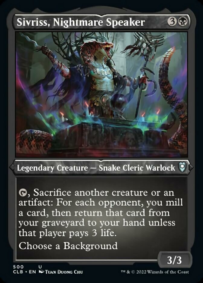 Sivriss, Nightmare Speaker (Foil Etched) [Commander Legends: Battle for Baldur's Gate] - Trinity Hobby