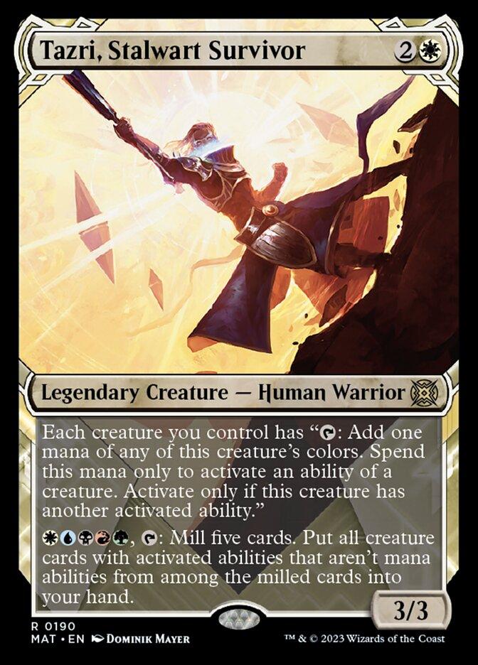 Tazri, Stalwart Survivor (Showcase Halo Foil) [March of the Machine: The Aftermath] - Trinity Hobby