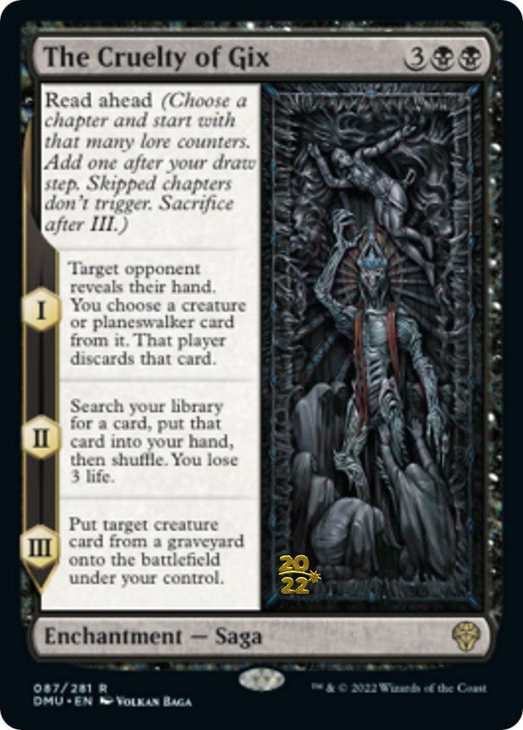 The Cruelty of Gix [Dominaria United Prerelease Promos] - Trinity Hobby