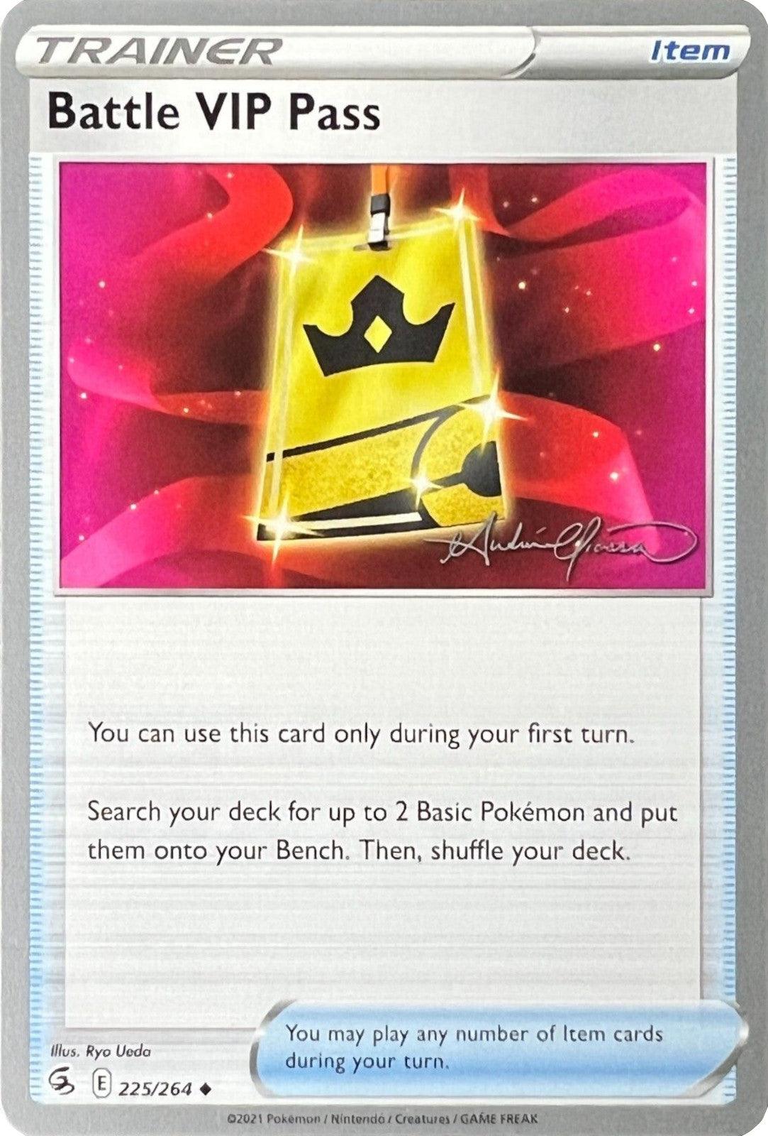Battle VIP Pass (225/264) (The Shape of Mew - Andre Chiasson) [World Championships 2022] - Trinity Hobby