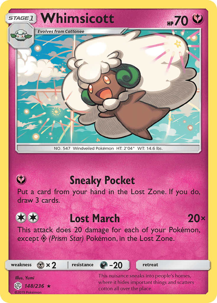 Whimsicott (148/236) [Sun & Moon: Cosmic Eclipse] - Trinity Hobby