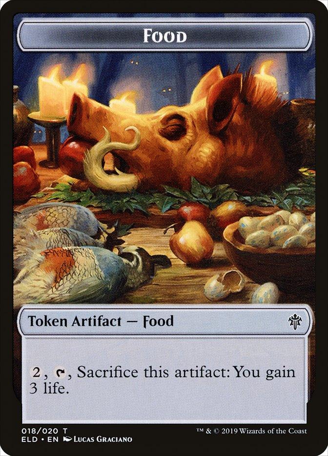 Bear // Food (18) Double-Sided Token [Throne of Eldraine Tokens] - Trinity Hobby